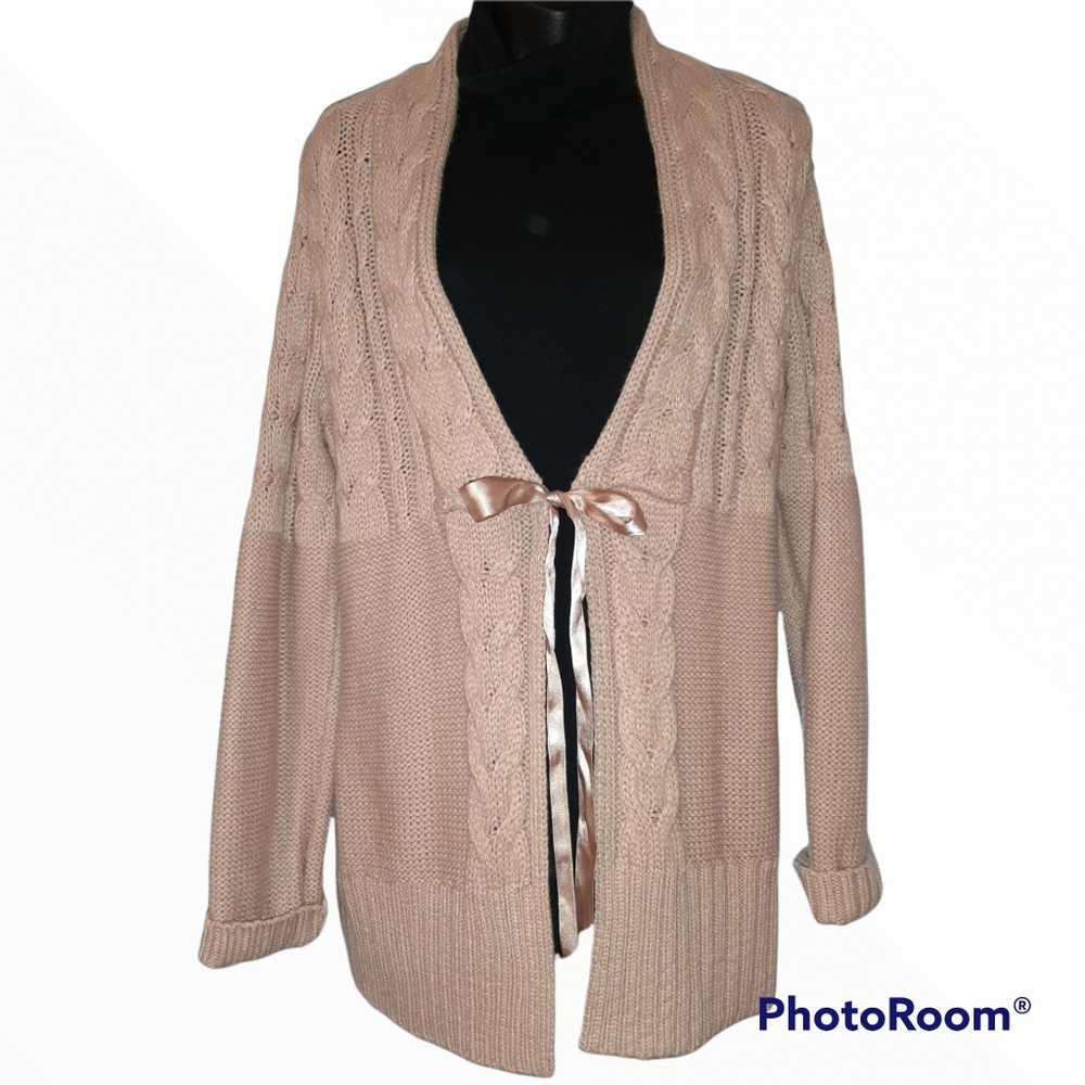 Peach Cardigan Sweater